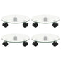 NNEVL Plant Rollers 4 pcs 28 cm Tempered Glass Round