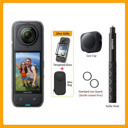 Action Camera  8K Video Dual Image Stabilization Black