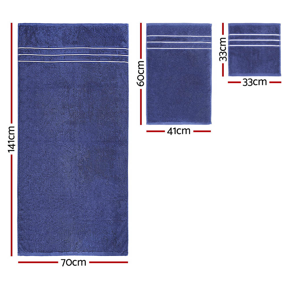 NNEDSZ 6 Pack Bath Towels Set Cotton Towel Navy