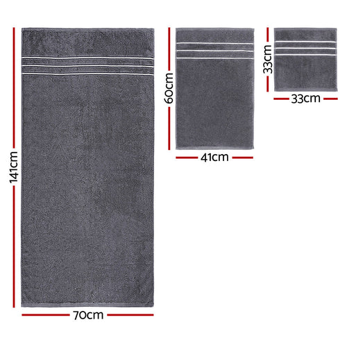 NNEDSZ 6 Pack Bath Towels Set Cotton Towel Grey