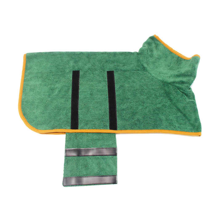NNEDSZ L Grey Pet Dog Quick-Dry Bathrobe - Absorbent Towel Robe for Medium and Large Dogs