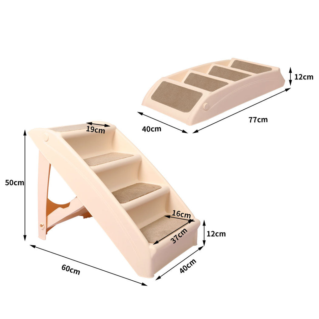 PaWz Pet Ramp Indoor Dog Steps Stair Brown